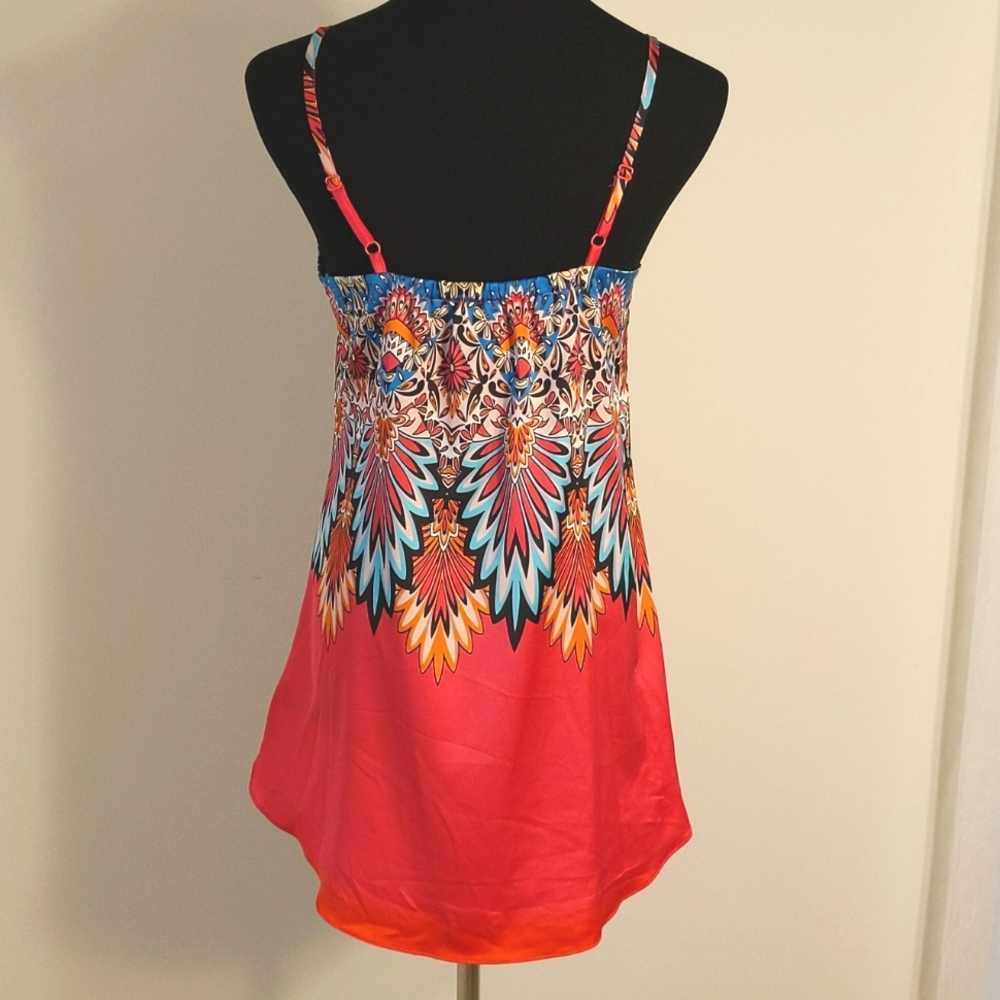 Nicole by Nicole Miller Satin High Low Top, M, EUC - Picture 3 of 3